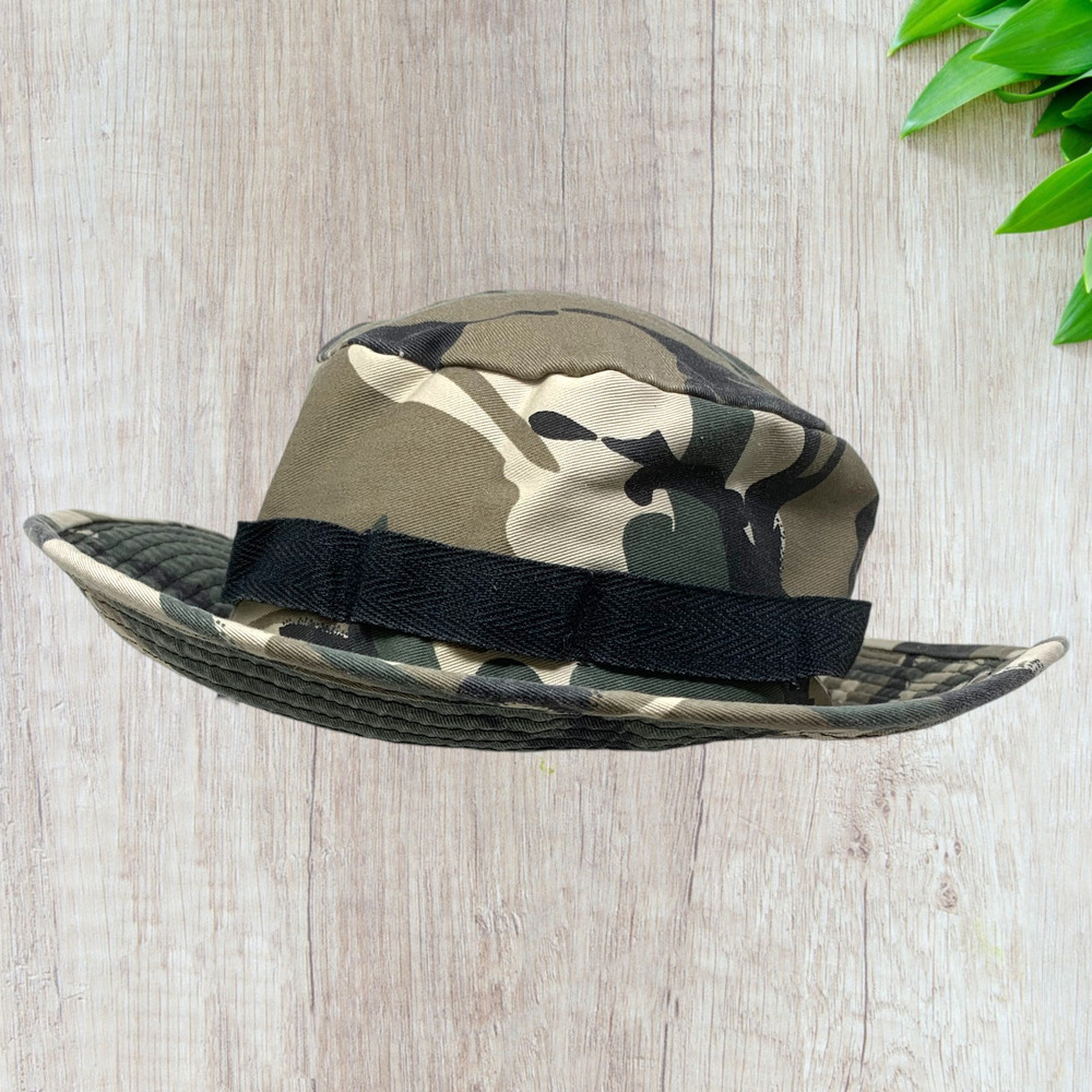 Vintage U.S Military Hot Weather Camouflage Boonie Hat Type II Jungle Sz L 44321